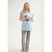 джинсы YA456 прямые с разрезами