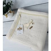 Плед муслиновый двусторонний с кружевом