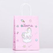 Подарочный пакет крафт 18х8х25