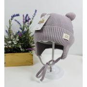 Шапочка с завязками и помпонами «Simple»