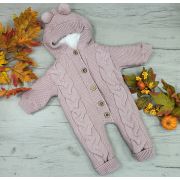 Комбинезон вязаный на меху с открытыми ножками