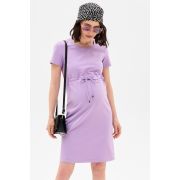 Платье-футболка из футера с кулиской