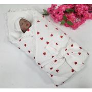 Конверт на выписку муслин 2в1(одеяло+бант)