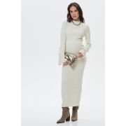 Платье теплое трикотажное макси