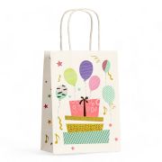 Подарочный пакет крафт 15х8х21